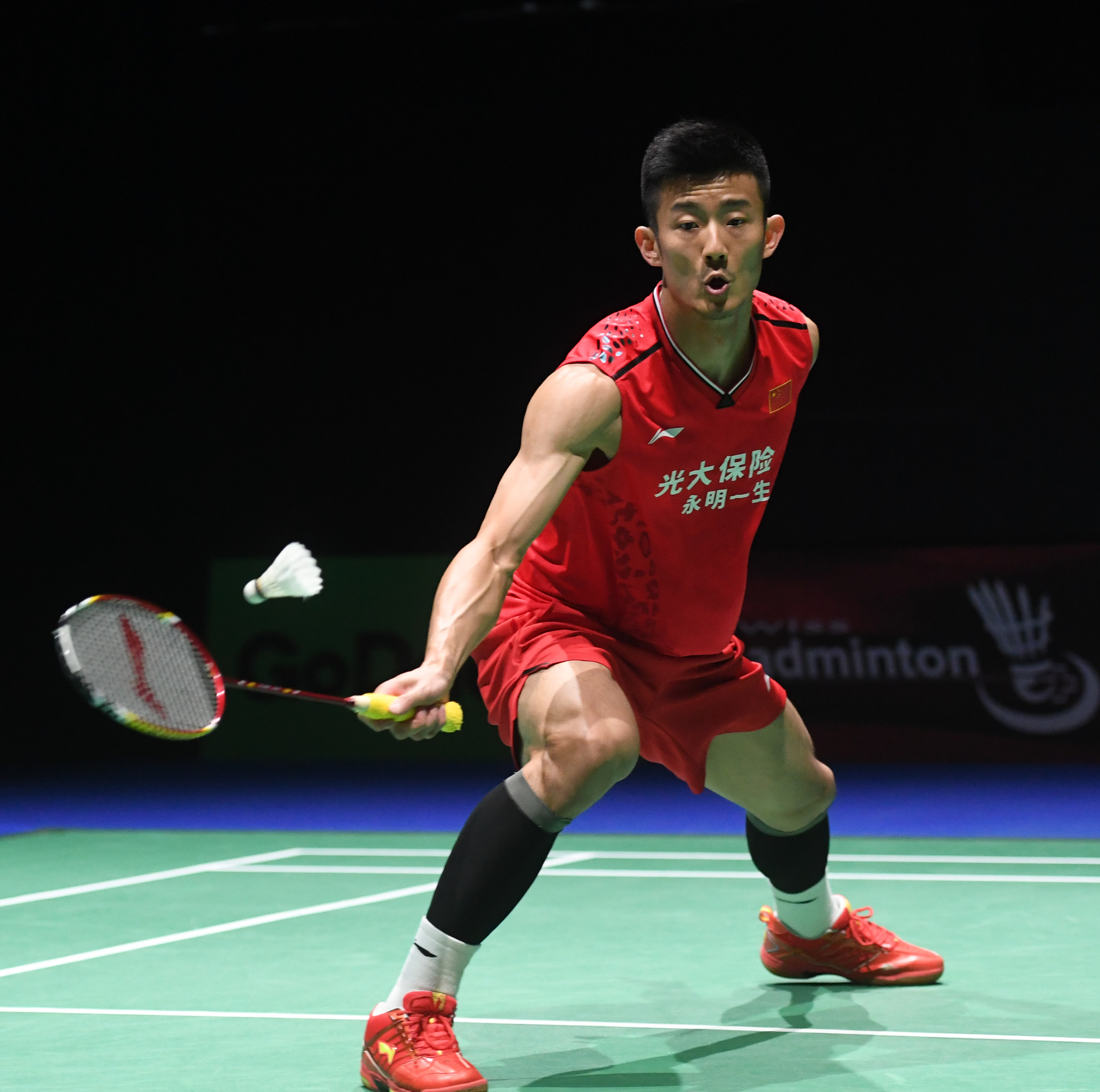 包含法国羽毛球队鏖战丹麦羽毛球队，谌龙完成帽子戏法的词条